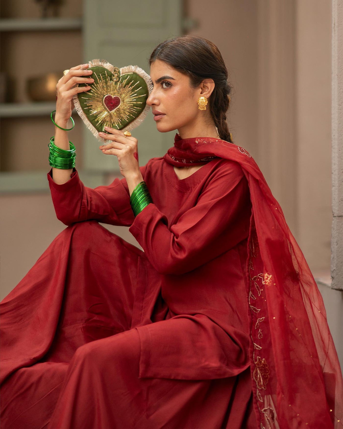 Dil-Bahar Potli - Mehndi Green