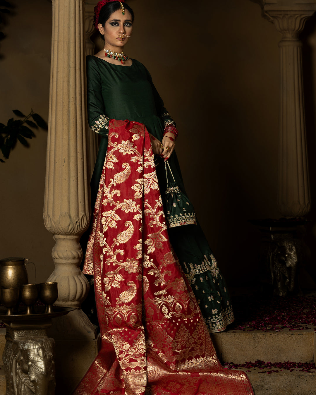 Husn Aara Silk Shawl